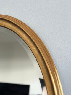 Vintage Facet Cut Oval Giltwood Mirror, 1980s