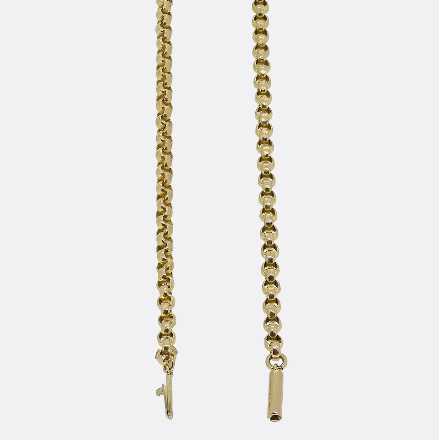 Vintage Faceted Belcher Chain In Good Condition For Sale In London, GB