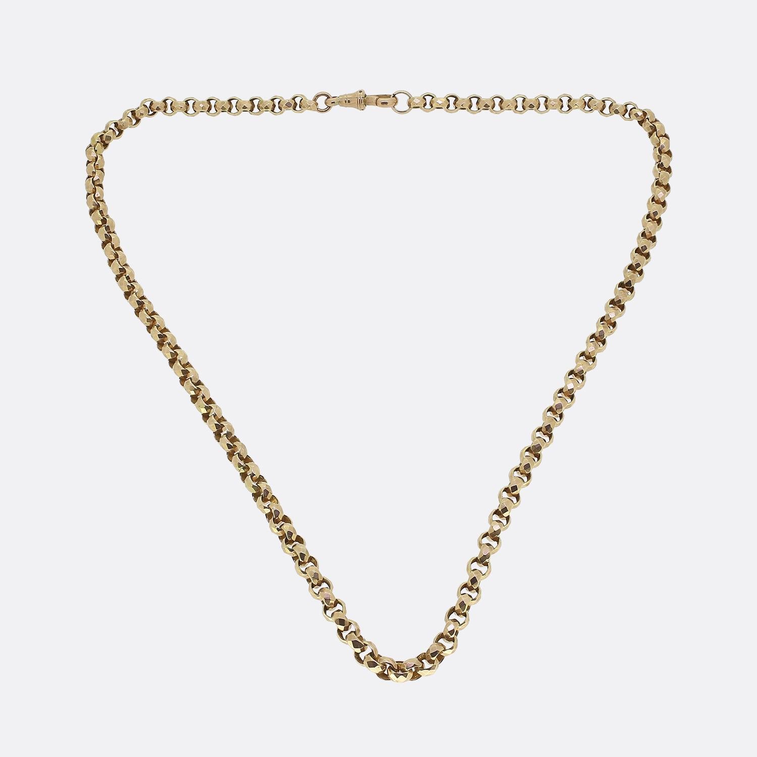 Femenino o masculino Cadena Belcher facetada vintage en venta