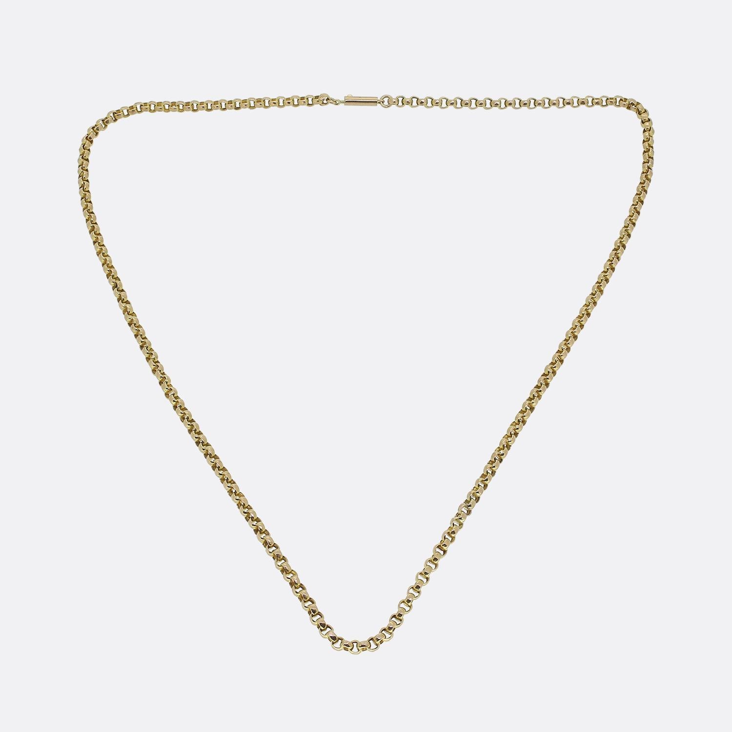 Women's or Men's Vintage Faceted Belcher Chain For Sale