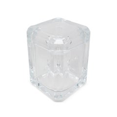 Secchiello per il ghiaccio vintage in lucite sfaccettata