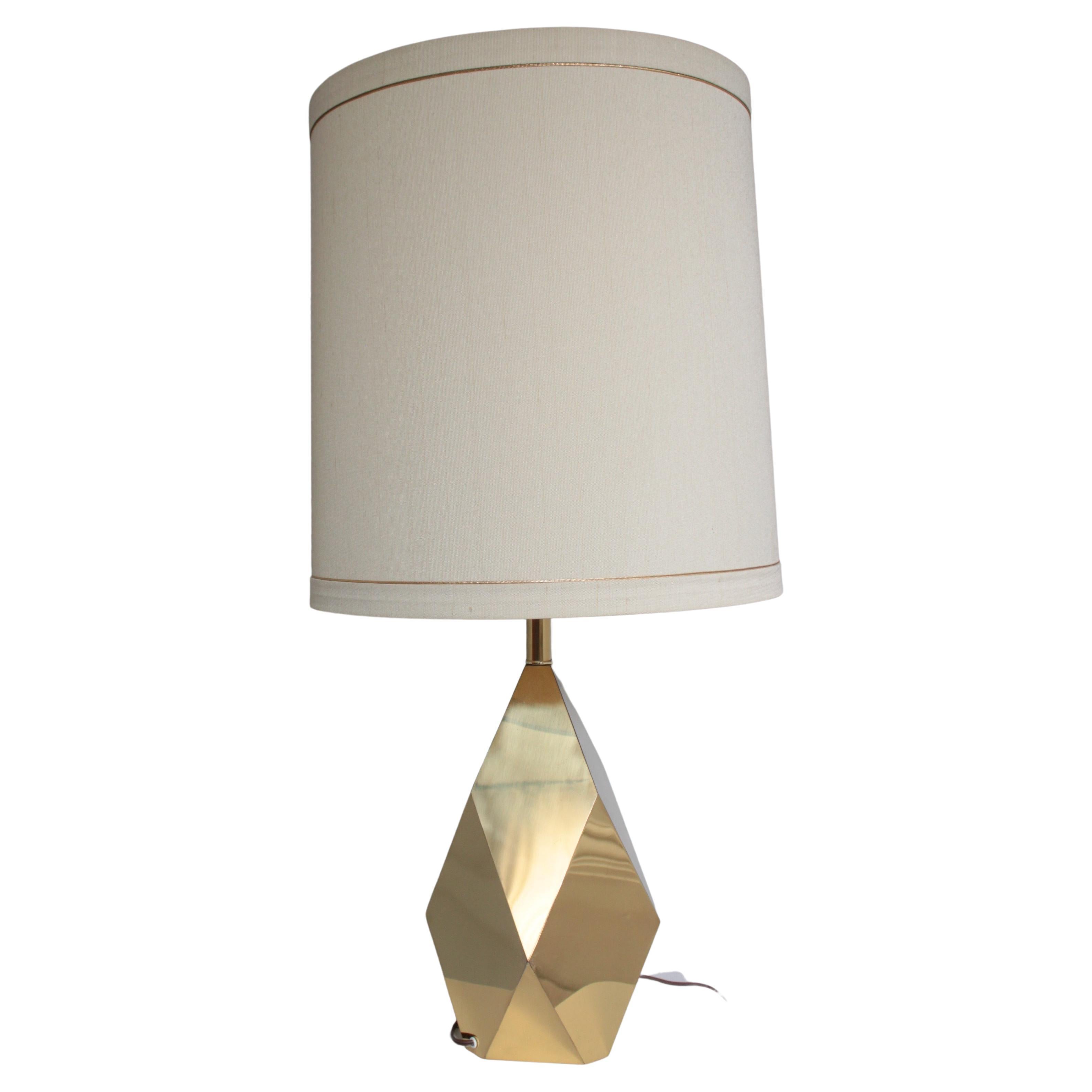 Vintage Faceted Table Lamp For Sale