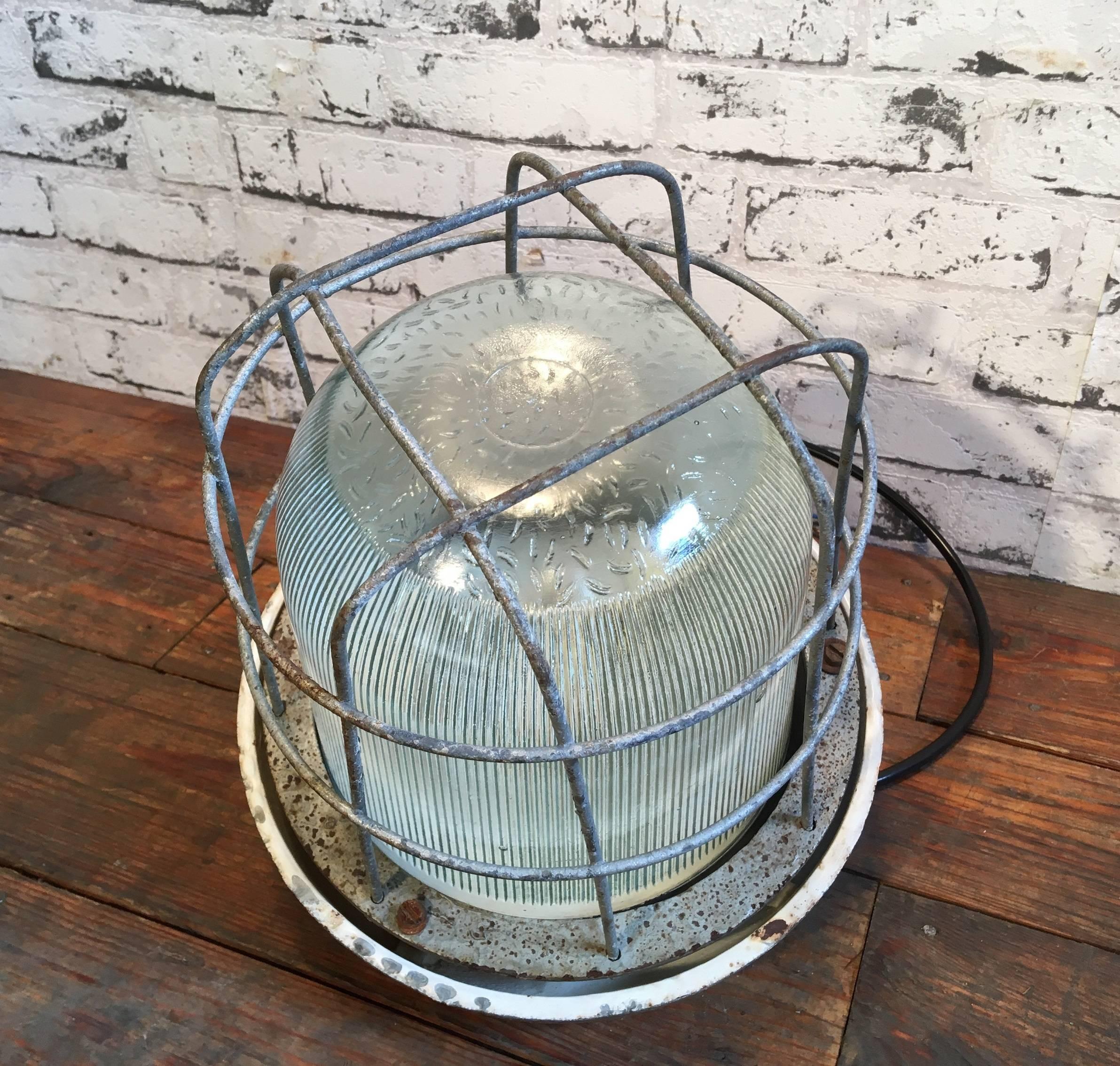 Mid-20th Century Vintage Factory Hanging Lamp, 1960s