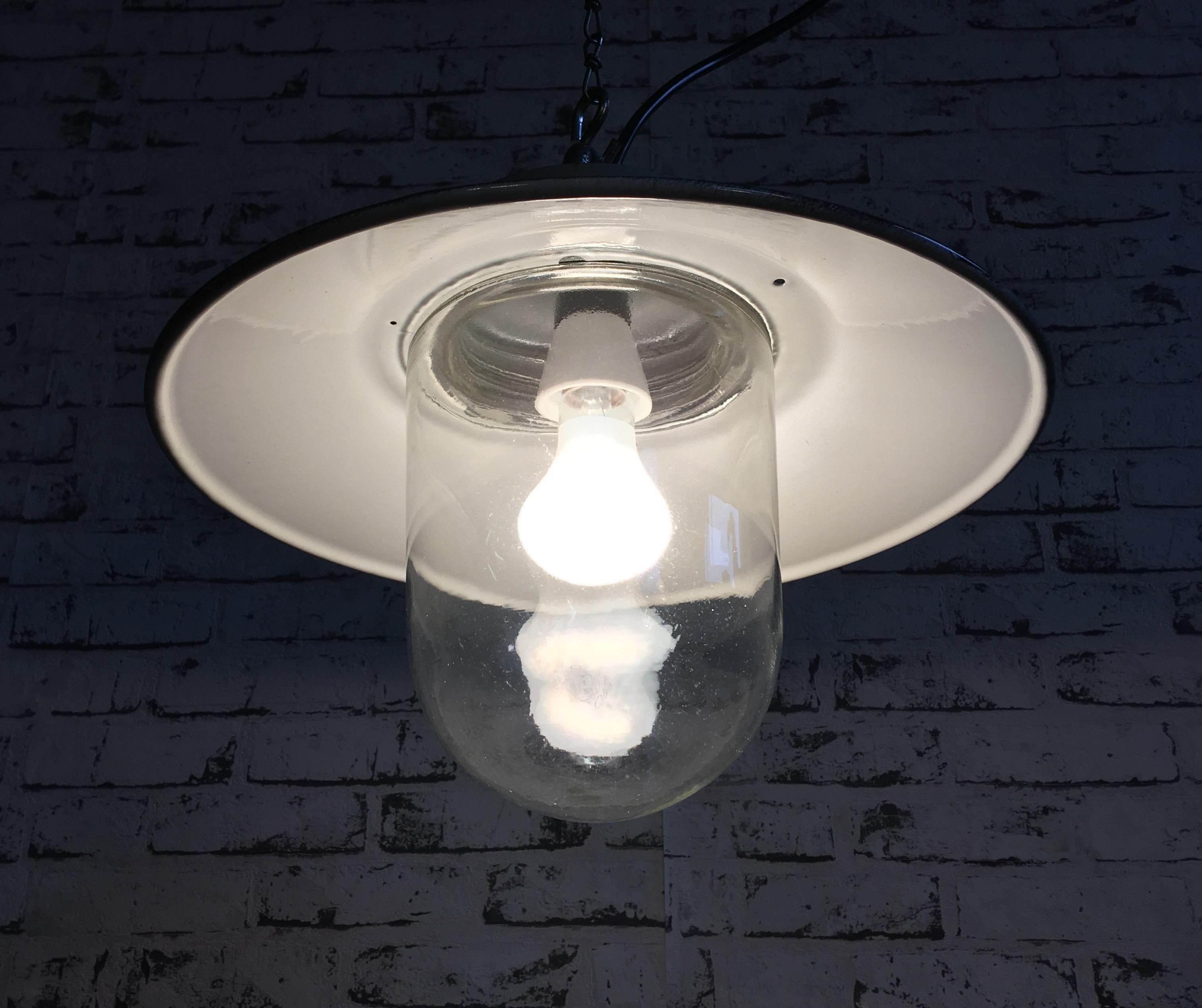 Late 20th Century Vintage Factory Hanging Lamp, 1970s