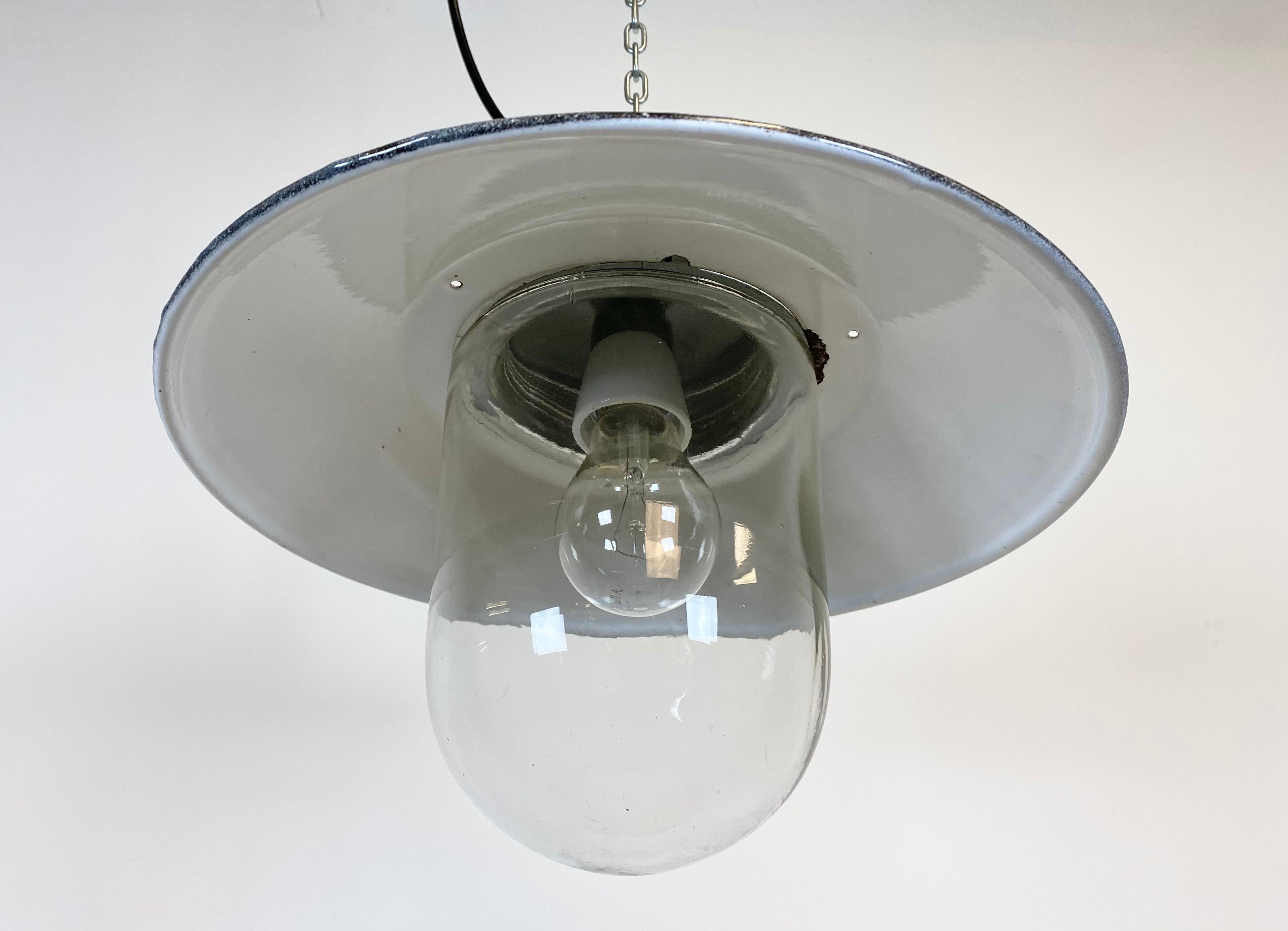 Vintage Factory Hanging Lamp, 1970s For Sale 1