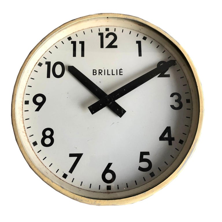 Vintage Factory Industrial Wall Clock, France, 1950s at 1stDibs