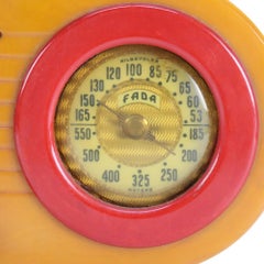 Vintage Fada Model 1000 Art Deco “Bullet” Catalin Radio, Signed, C1945