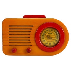 Vintage Fada Model 1000 Art Deco “Bullet” Catalin Radio, Signed, C1945