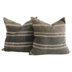 Vintage Faded Brown Batik Pillows