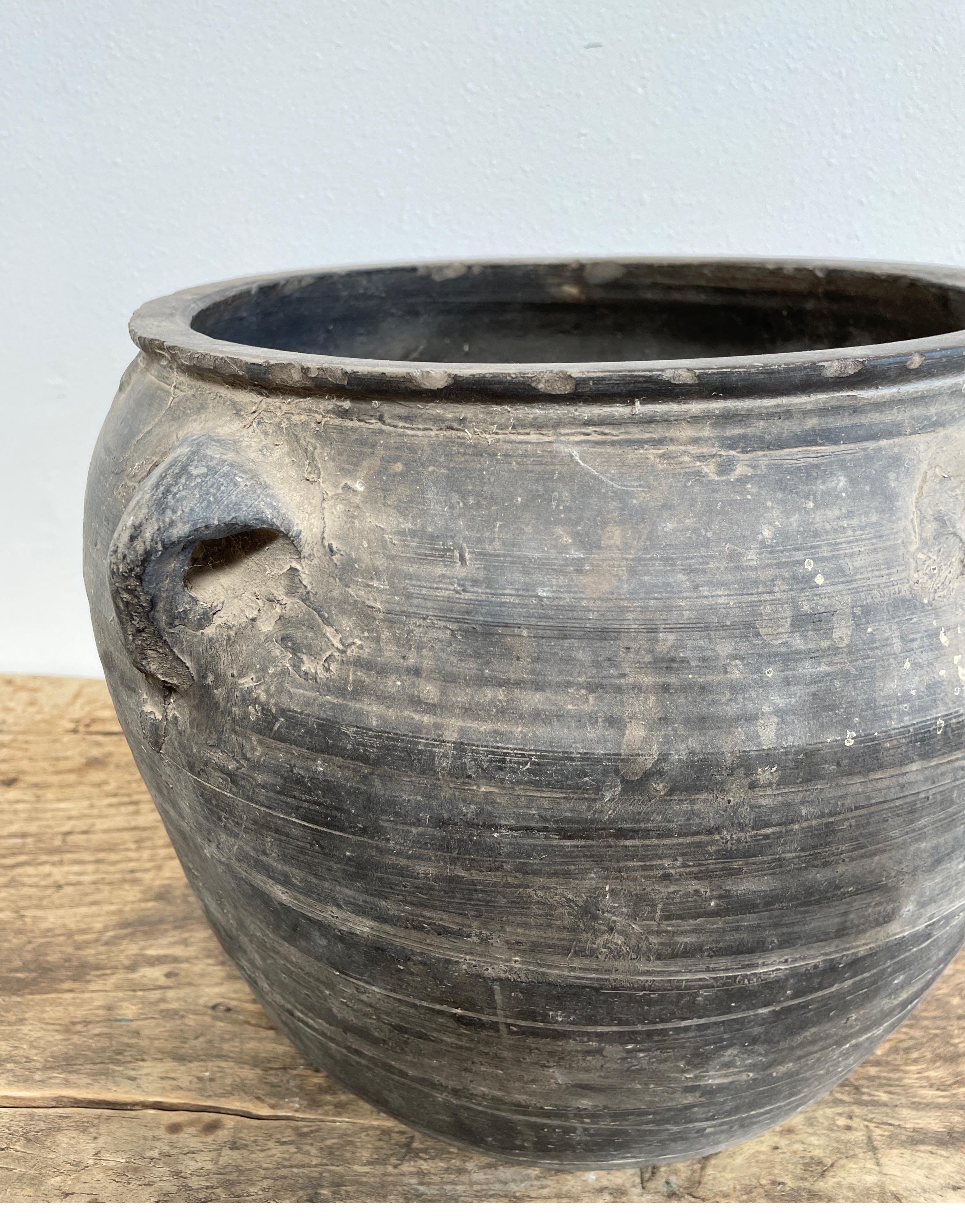 vintage clay pot