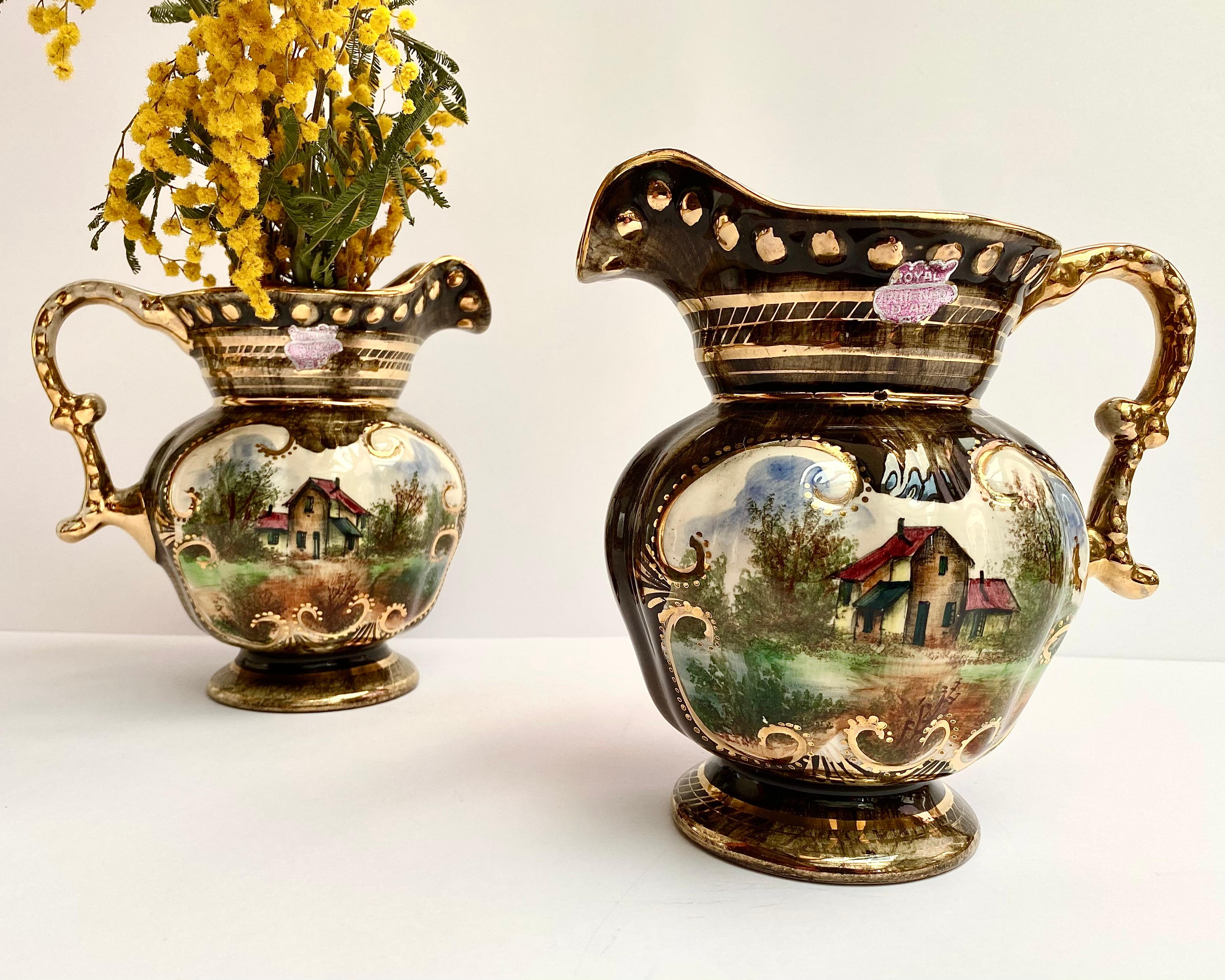 Metà XX secolo Vaso a urna in faience Hubert Bequet Belgio, 1960 in vendita