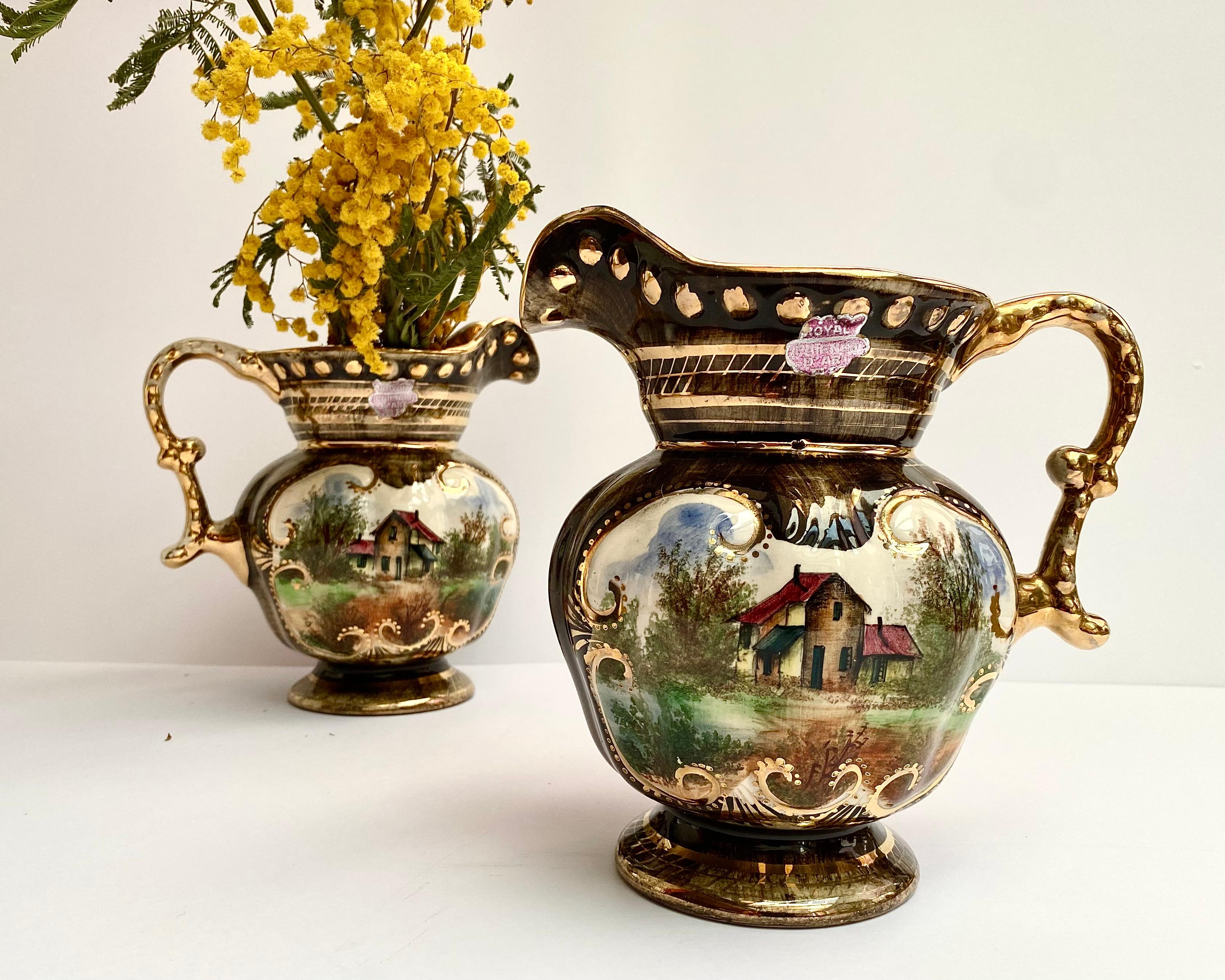 Faenza Vaso a urna in faience Hubert Bequet Belgio, 1960 in vendita