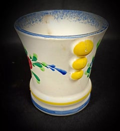 Vintage Faience Pot by M.F.A Pornic Dinard with Breton and Floral Design - 2Y245