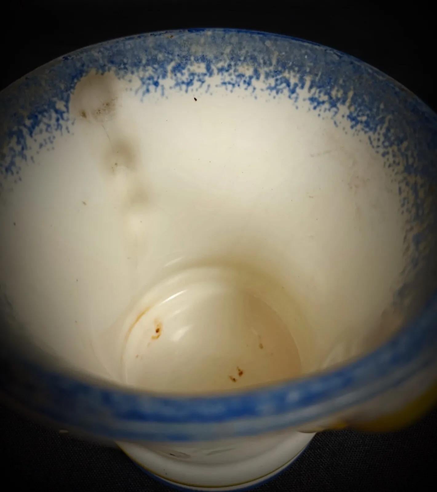 20th Century Vintage Faience Pot by M.F.A Pornic Dinard with Breton and Floral Design - 2Y245 For Sale