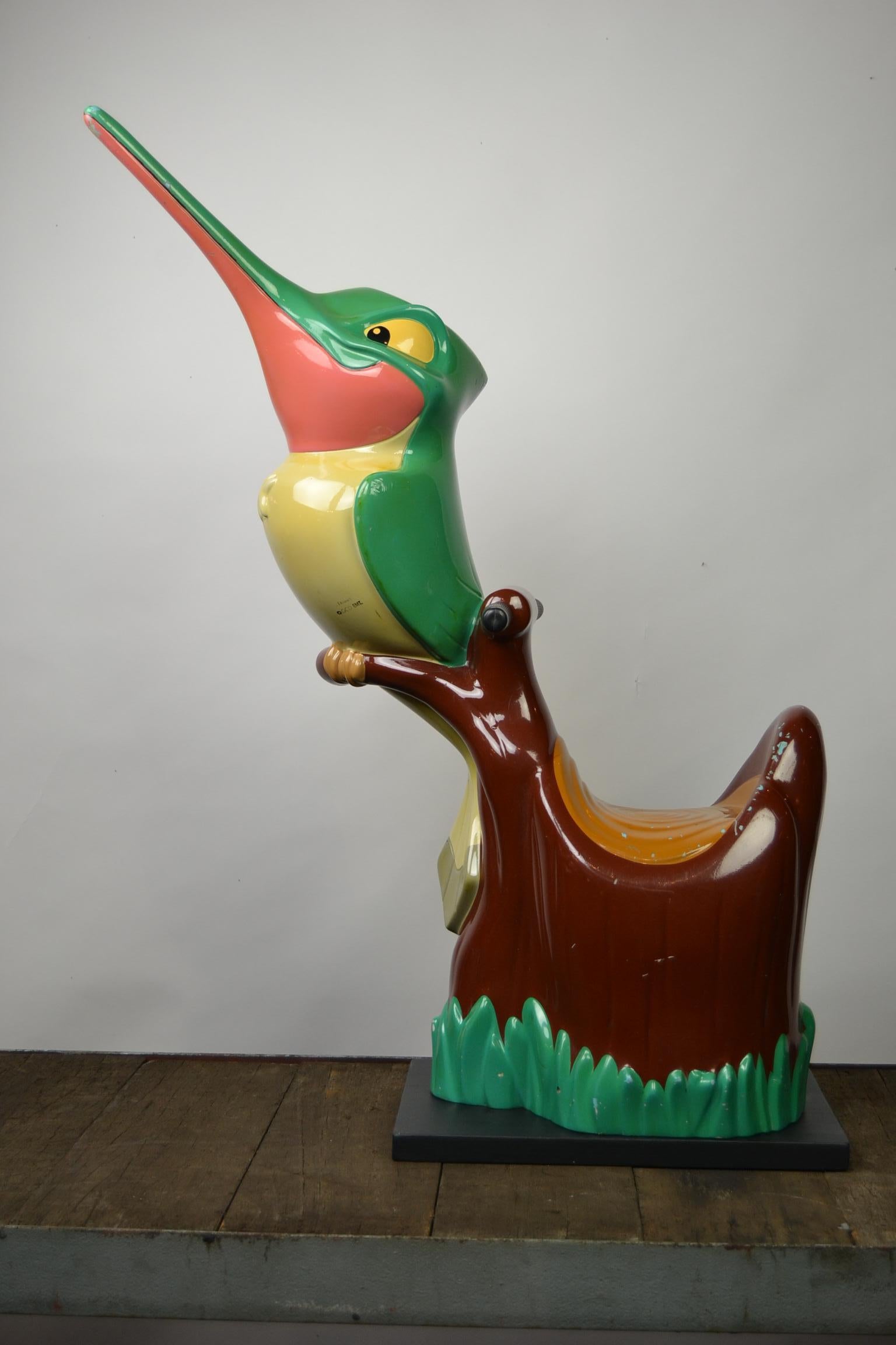 Vintage Fairground Flit the Hummingbird Figurine, Pocahontas, 1990s 6