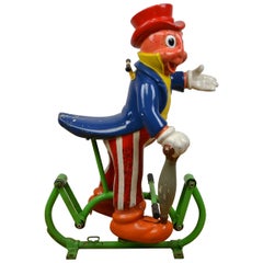 Vintage Fairground Jiminy Cricket Figurine on Iron Swing, Mid-20th Century