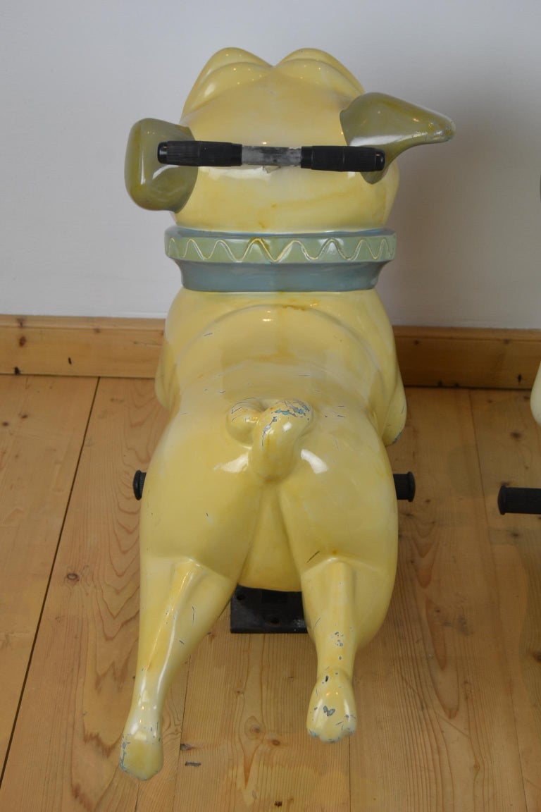 Vintage Fairground Pug Dog Figurine , Pocahontas, 1990s at 1stDibs