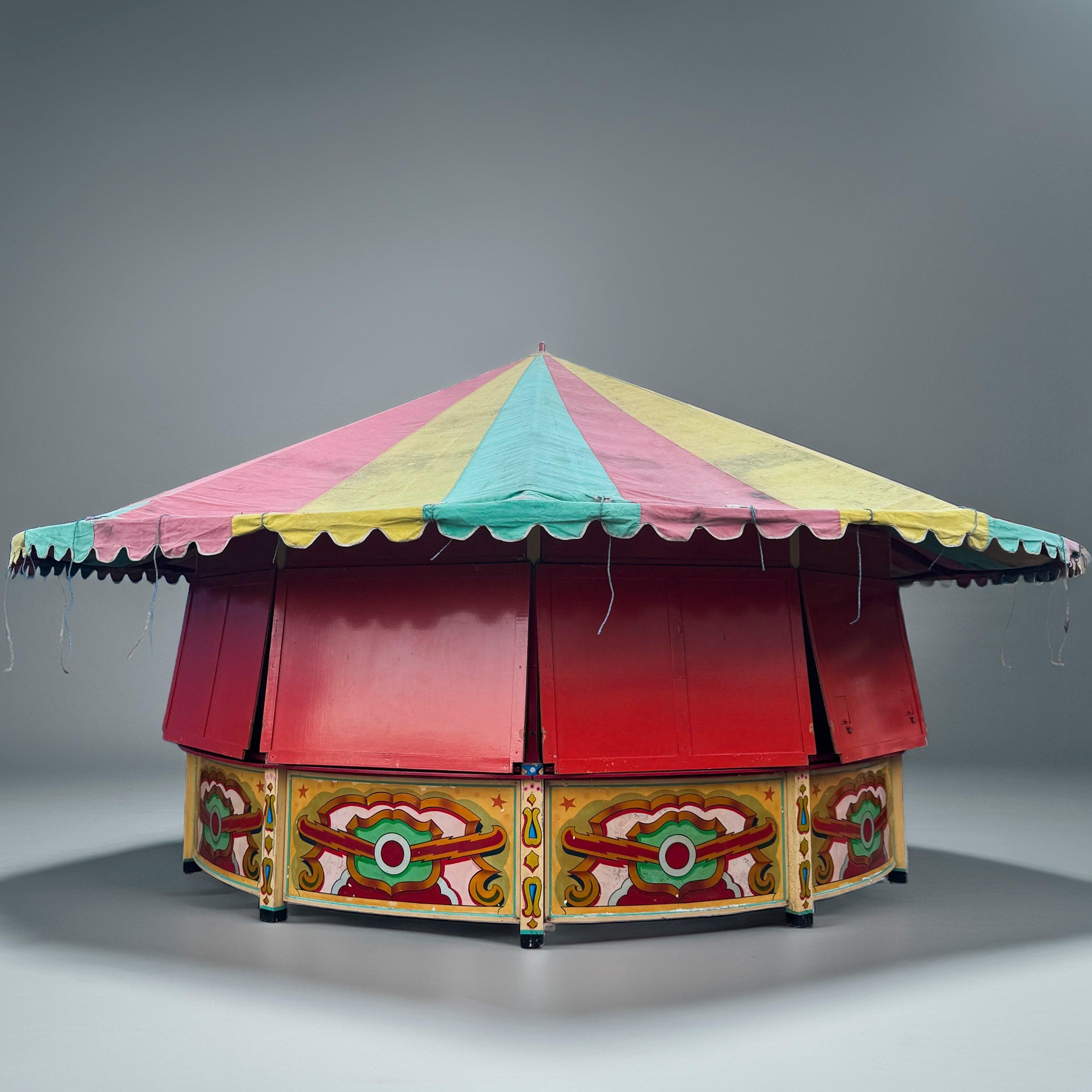 British Vintage Fairground Roll-a-Ball Round Games Showman Tent For Sale