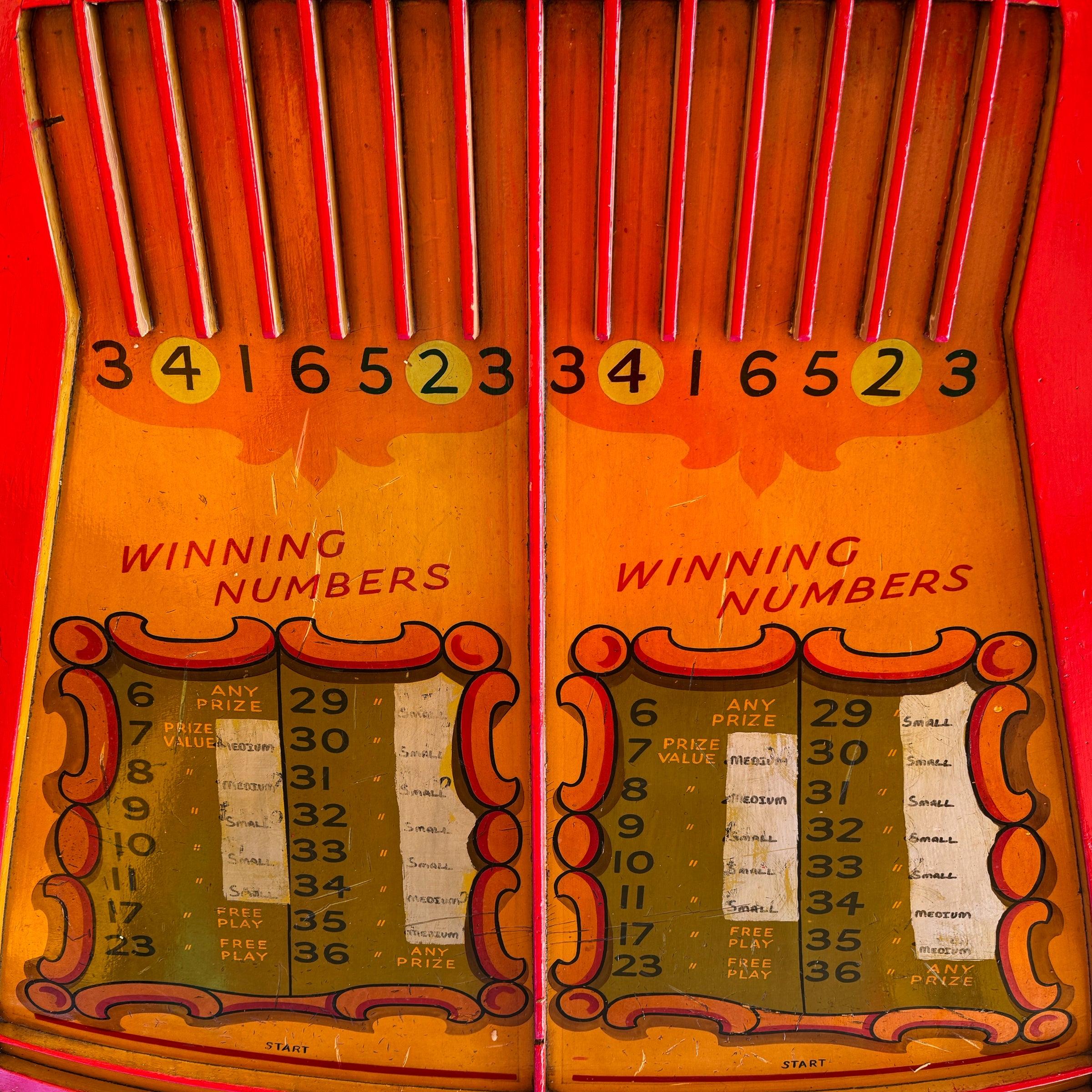 Wood Vintage Fairground Roll-a-Ball Round Games Showman Tent For Sale
