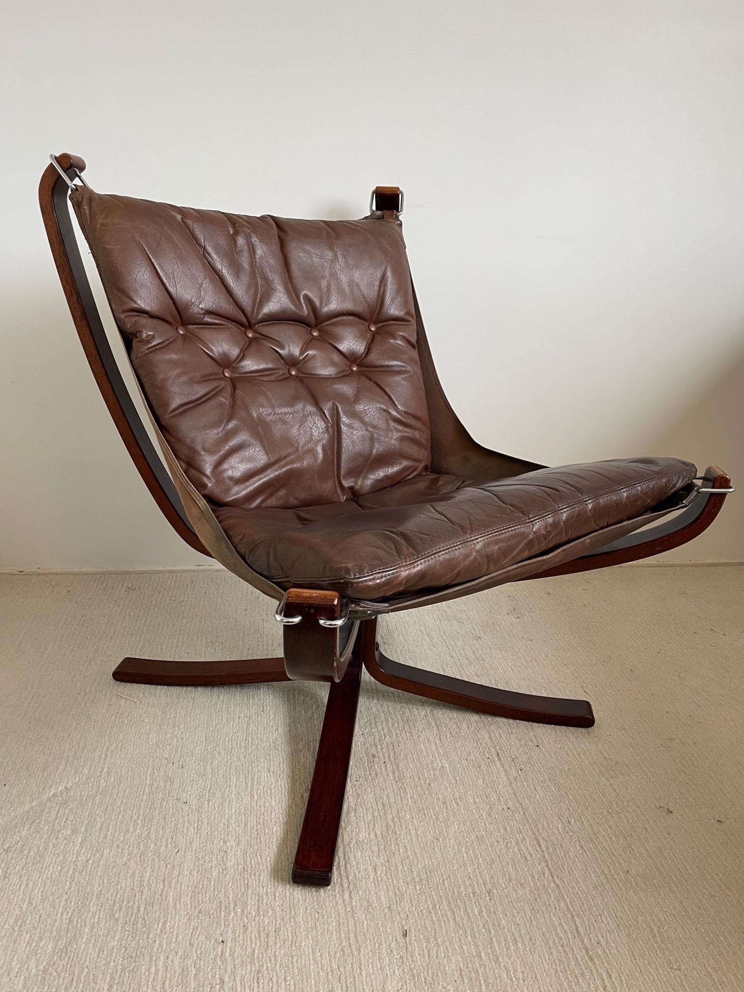 Norwegian Vintage Falcon Chair by Sigurd Ressell for Vatne Møbler, Norway, 1970s Design