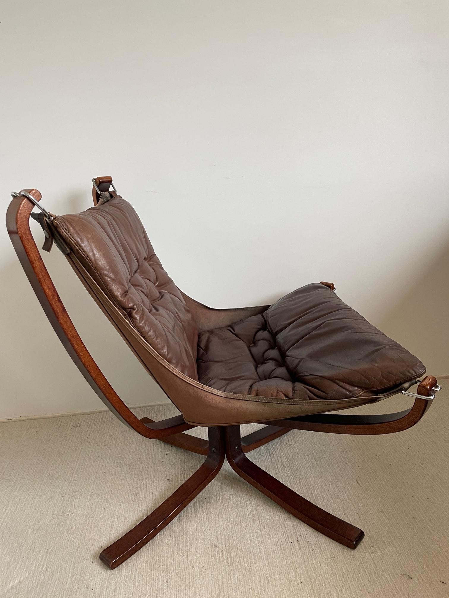 Vintage Falcon Chair by Sigurd Ressell for Vatne Møbler, Norway, 1970s Design In Good Condition In ROTTERDAM, ZH