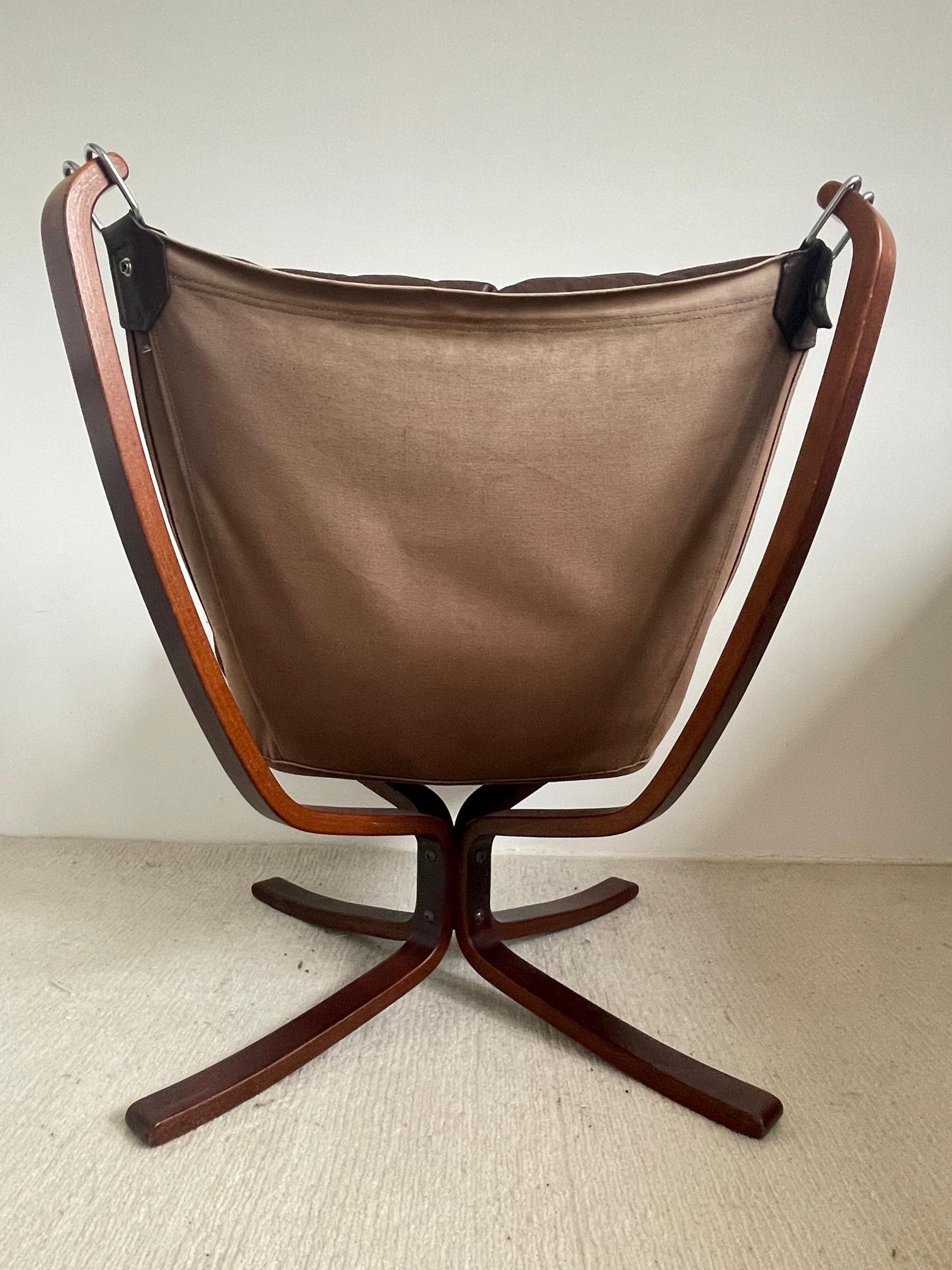 Leather Vintage Falcon Chair by Sigurd Ressell for Vatne Møbler, Norway, 1970s Design