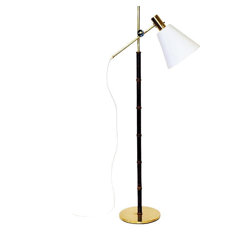 Vintage Falkenberg Adjustable Brass Floorlamp Mod 7032, Sweden 1960s