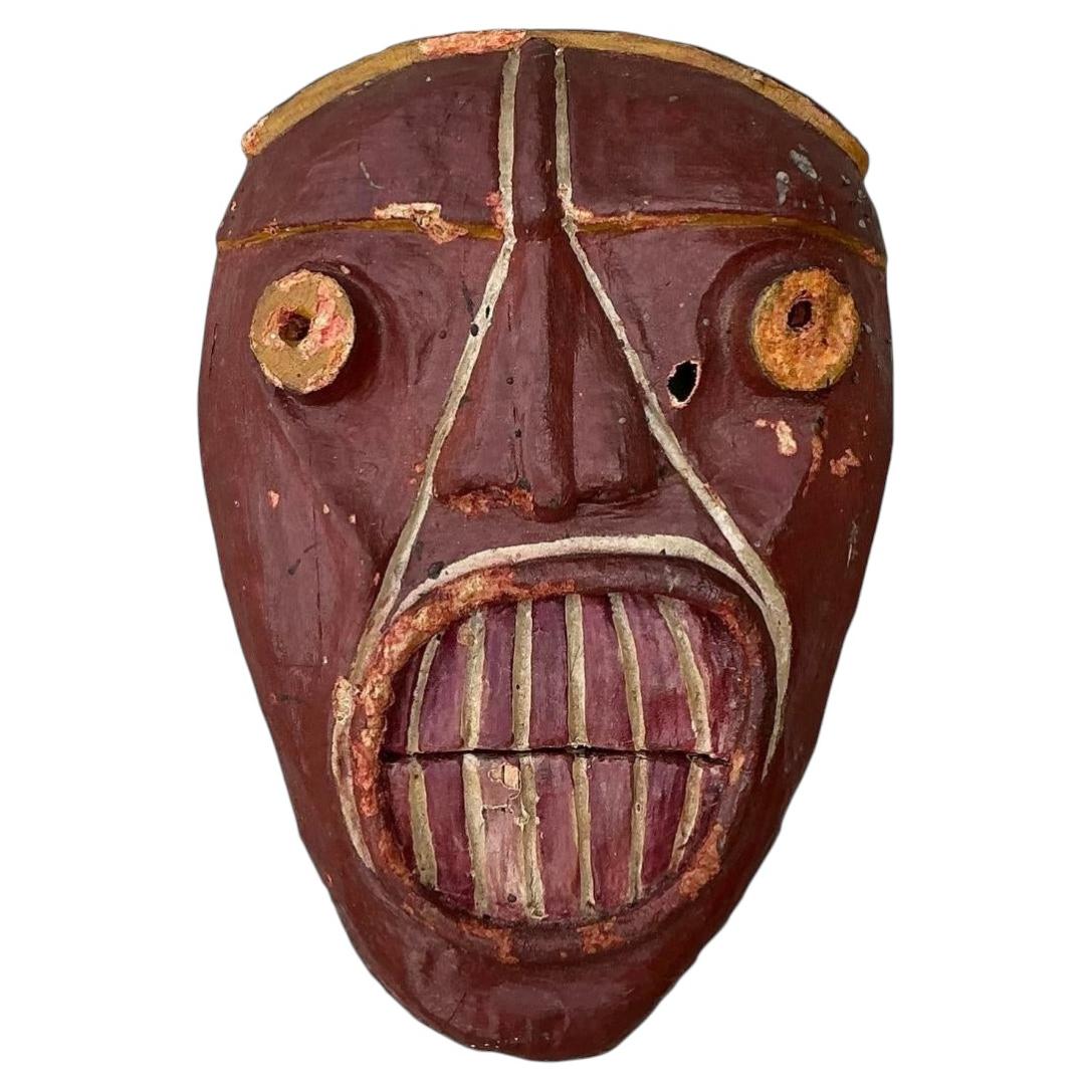 Vintage Falsches Gesicht Gesellschaft Iroquois Maske