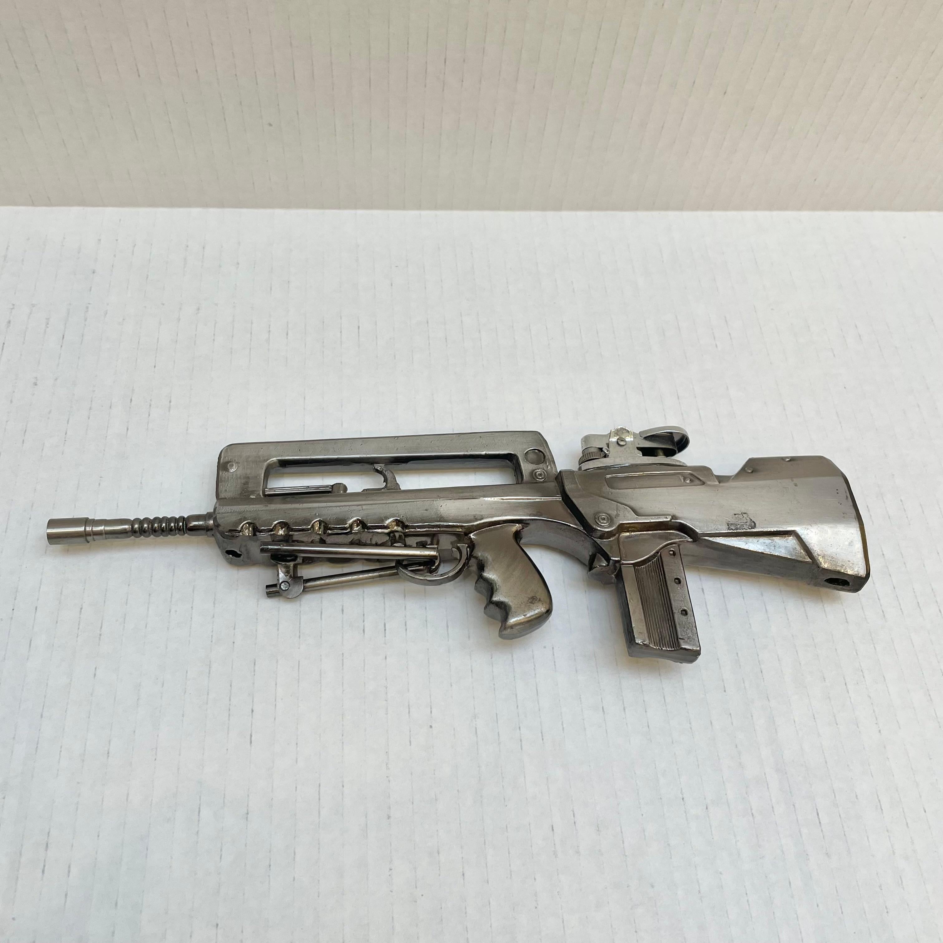 Metal Vintage FAMAS Assault Rifle Lighter, 1980s Japan For Sale
