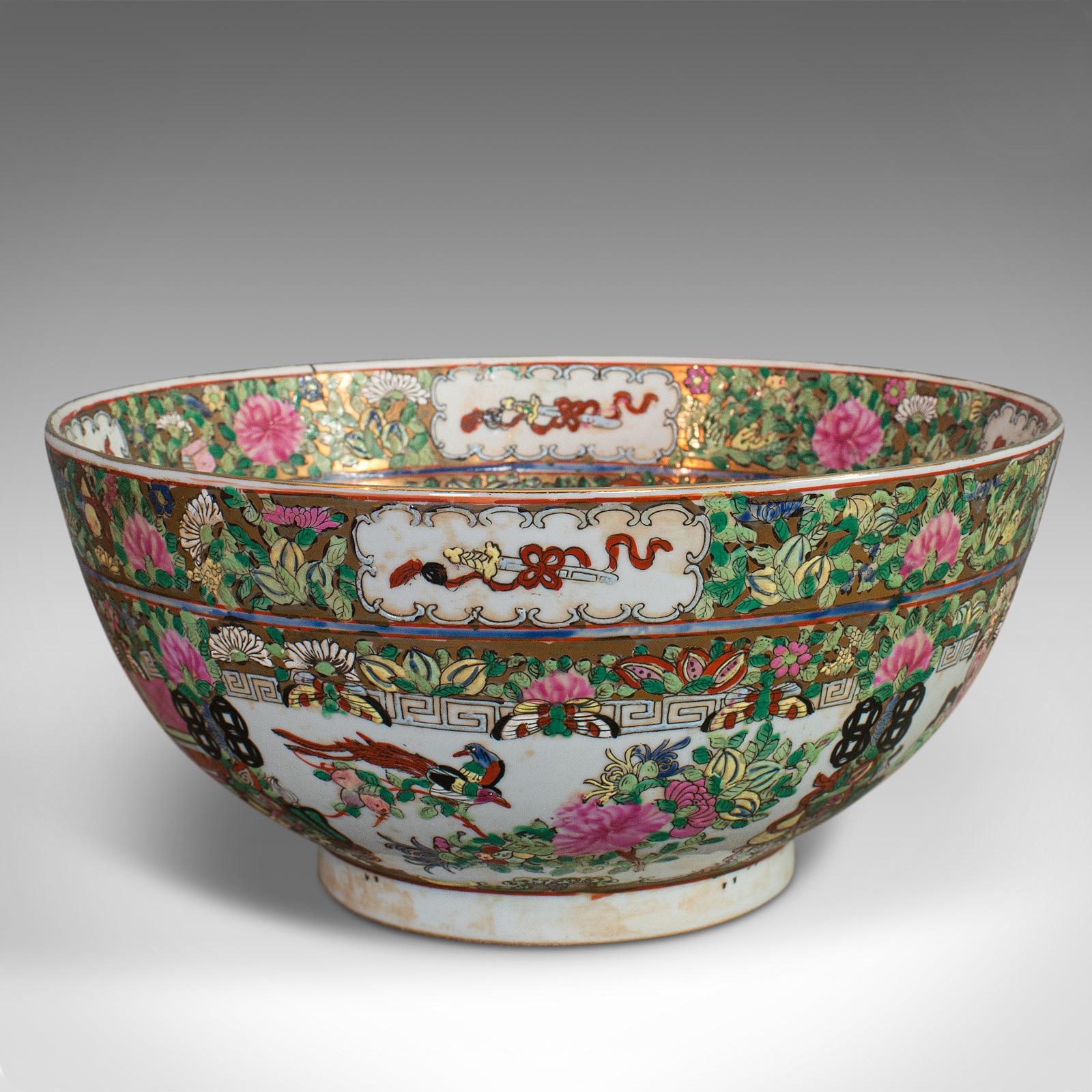 antique rose bowl
