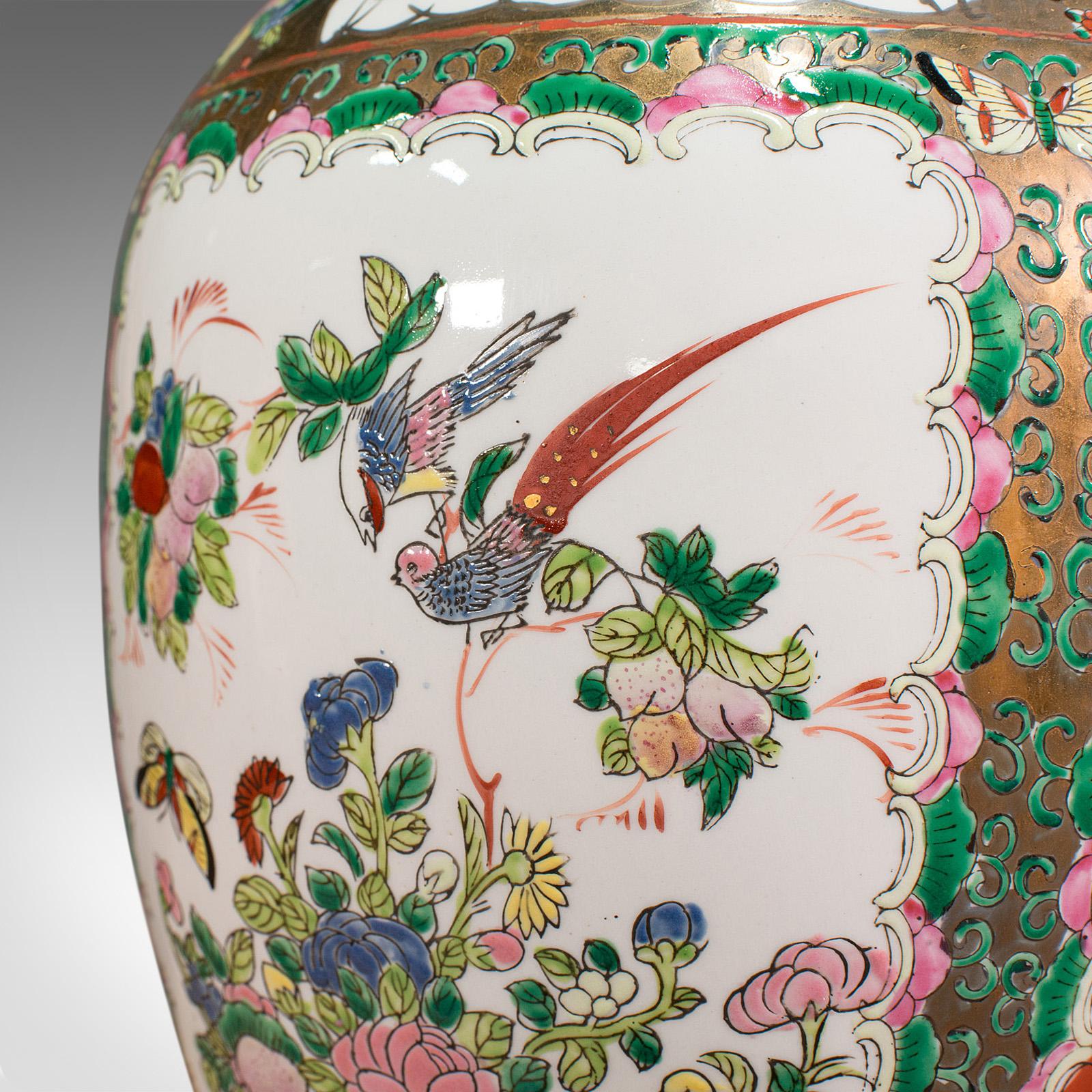 Vintage Famille Rose Vase, Chinese, Ceramic, Decorative, Art Deco, Circa 1940 For Sale 5