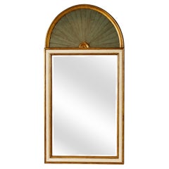 Vintage Fan-Top Beveled Mirror