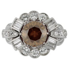 Vintage-Diamant-Cluster-Ring, um 1950