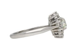 Vintage Fancy Diamond Coronet Cluster Ring, circa 1970