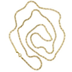 Vintage Fancy Link 14 Karat Yellow Gold Necklace