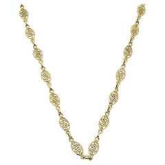 Catena a maglie ovali fantasia d
epoca