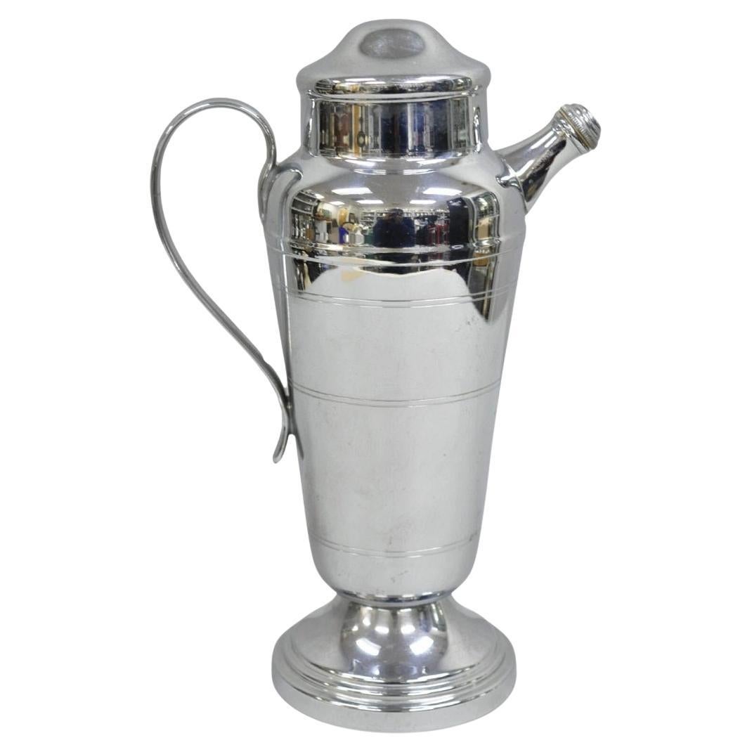Vintage Farberware NY Art Deco Silver Plated Martini Cocktail Shaker Pitcher