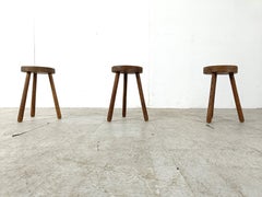 Vintage farmer stools, set of 3