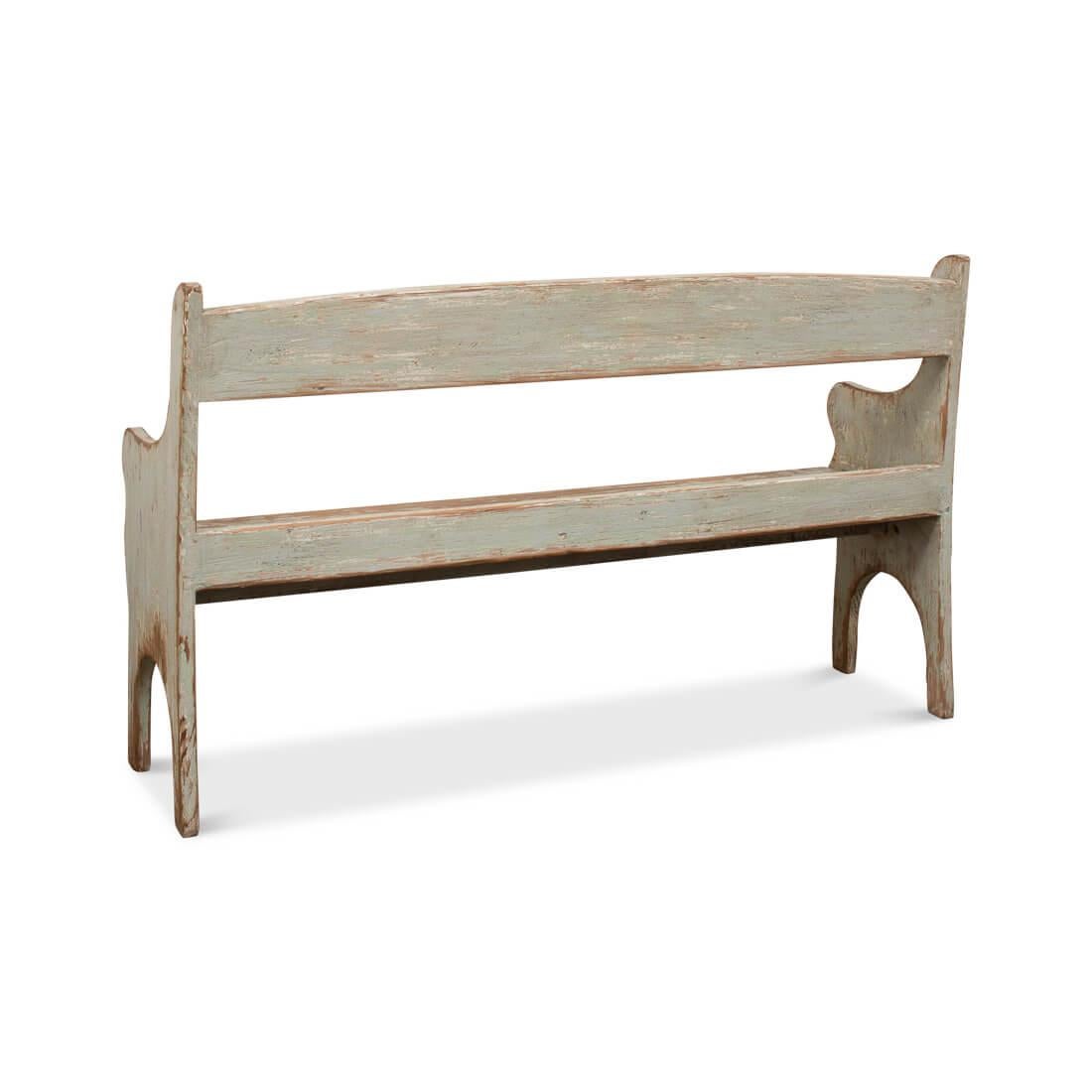 Asian Vintage Farmhouse Bench For Sale