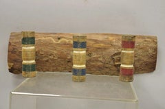 Vintage Farmhouse Croquet Mallet Repurposed Wall Hook Hat Coat Rack Shelf Holder