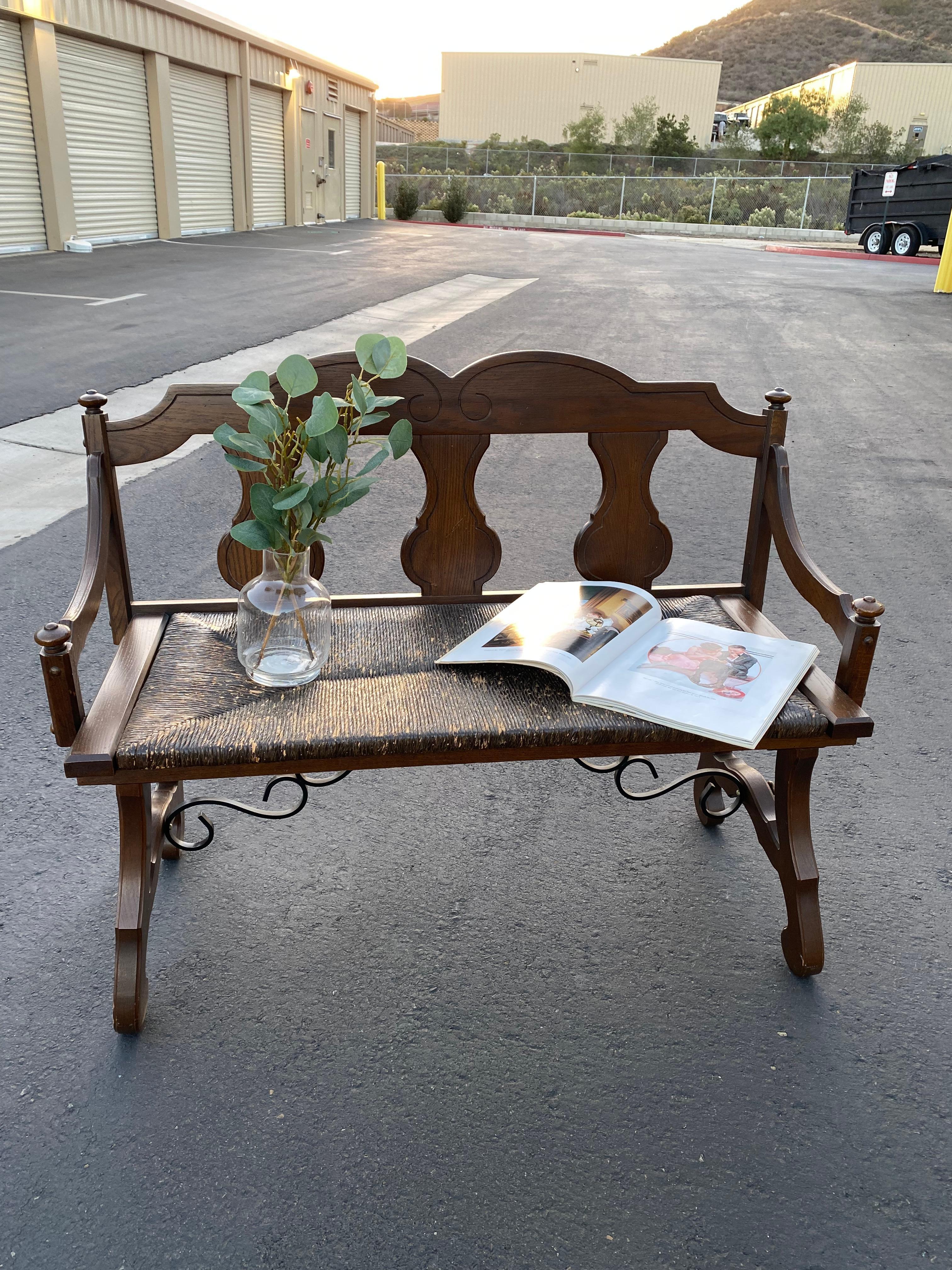 vintage indoor bench
