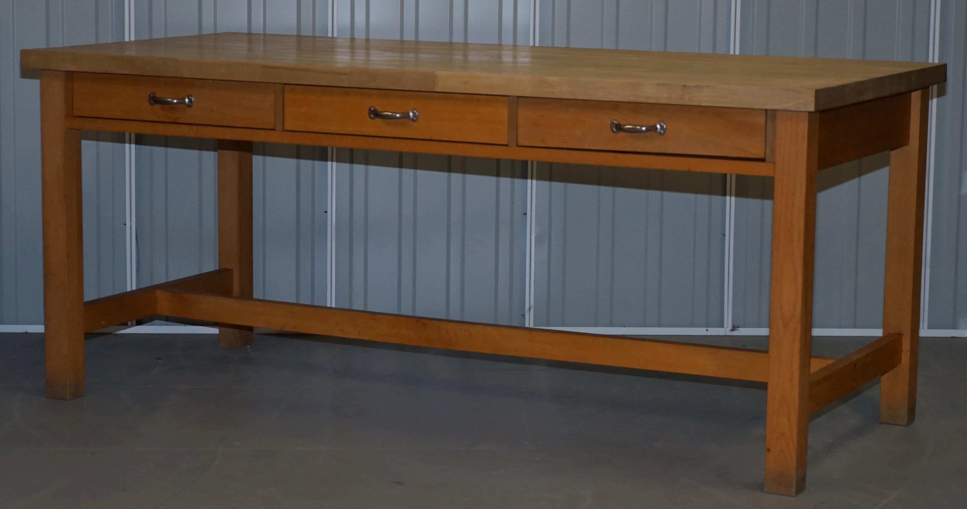 farmhouse kitchen table with drawers