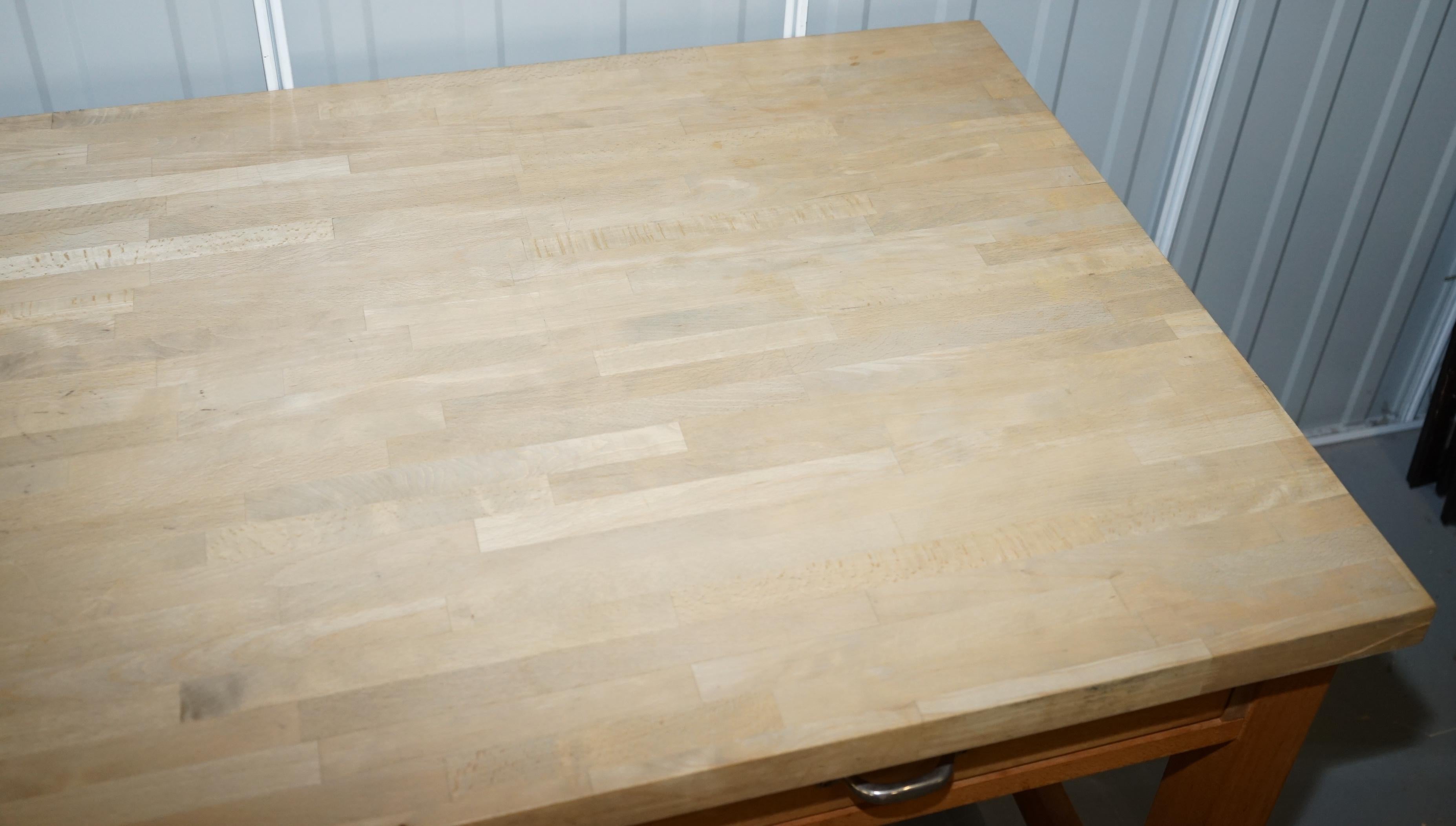 farmhouse dining table with drawers