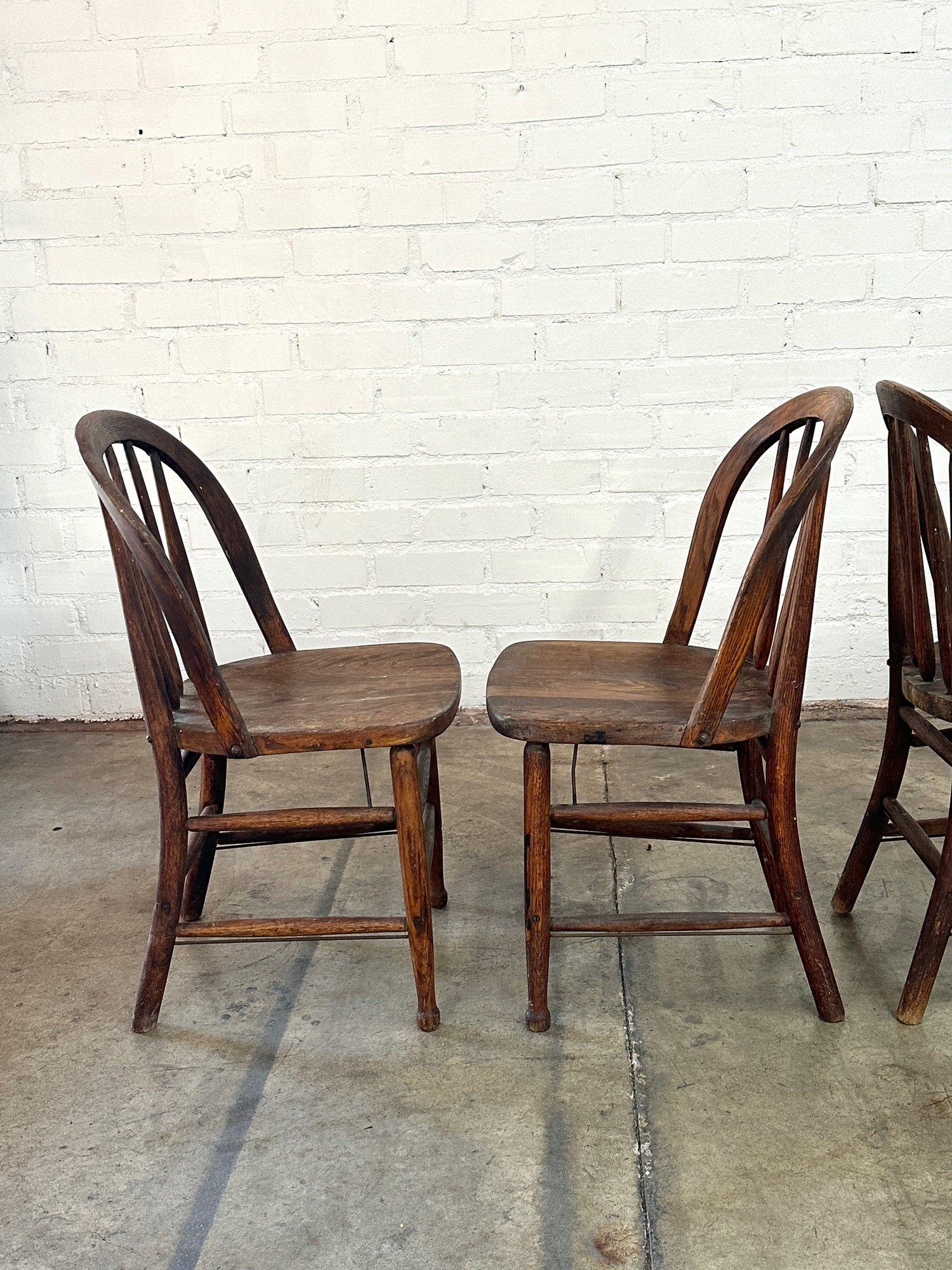 Vintage Farmhouse Spindle Chairs 1