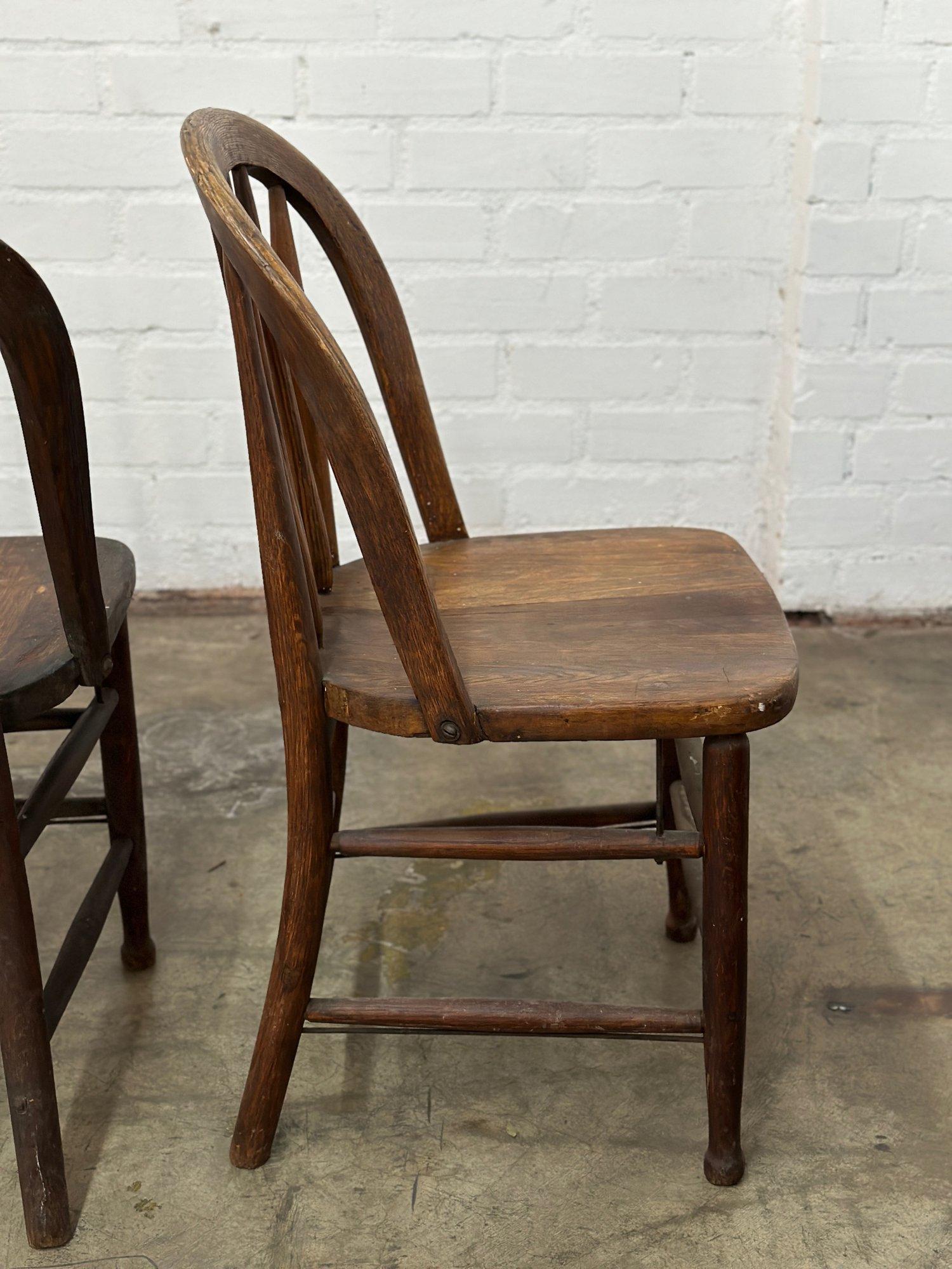 Vintage Farmhouse Spindle Chairs- Set of 4 For Sale 5