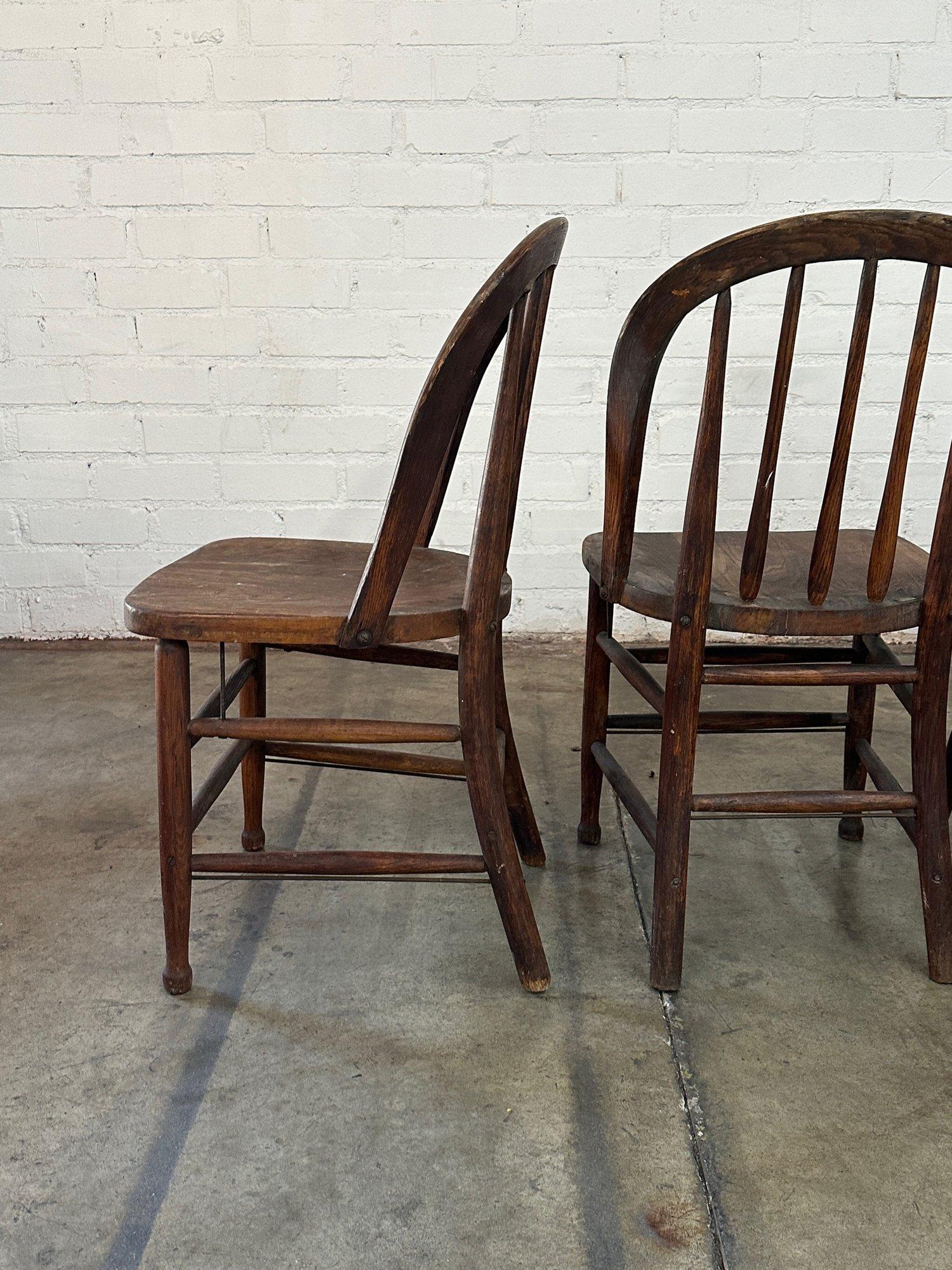 Vintage Farmhouse Spindle Chairs- Set of 4 For Sale 8