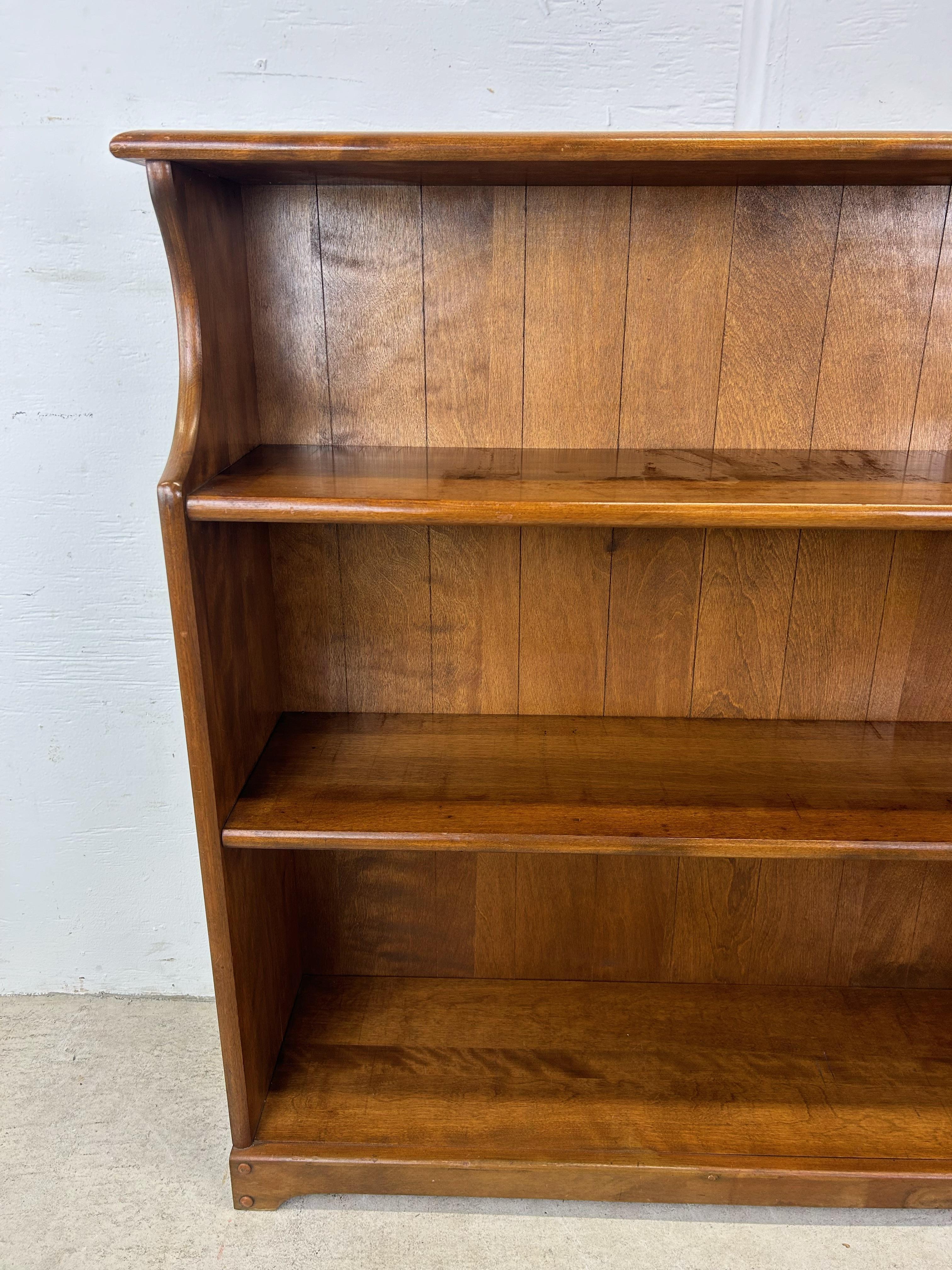Vintage Farmhouse Style Bookcase with 3 Shelves For Sale 3