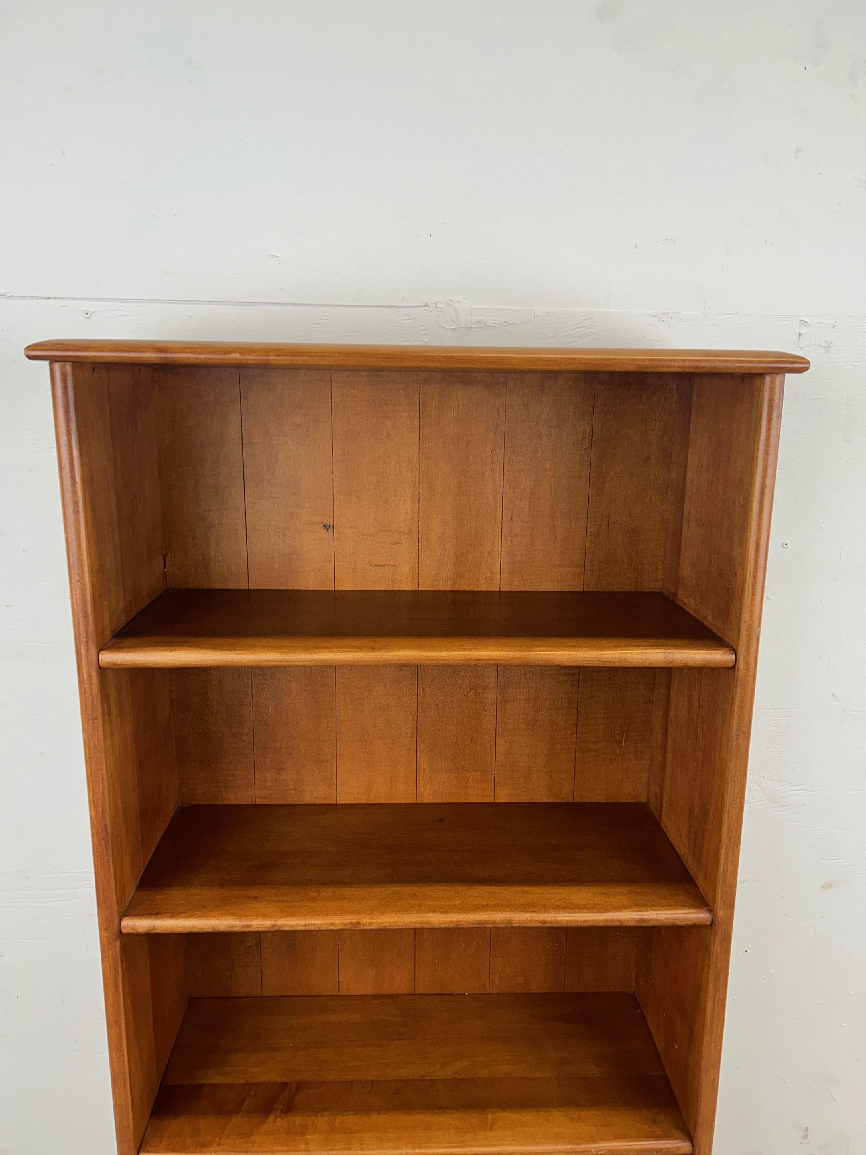 American Vintage Farmhouse Style Bookcase with 4 Shelves For Sale