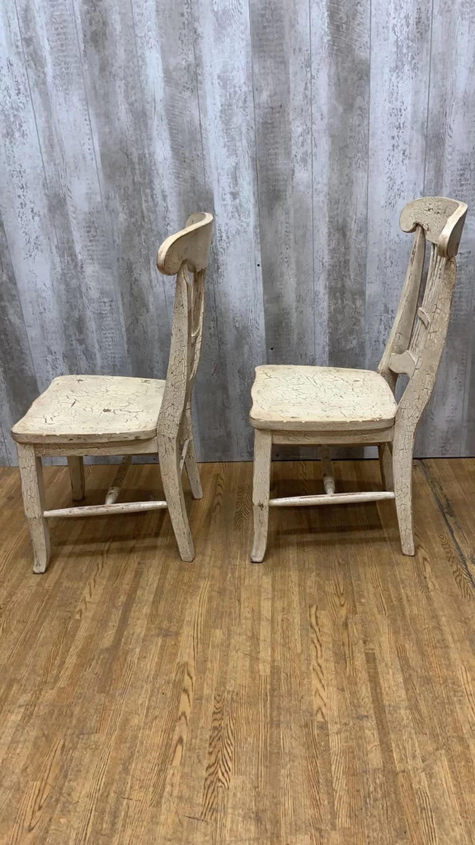 XX secolo Sedie da pranzo vintage in stile rustico - set da 5 in vendita