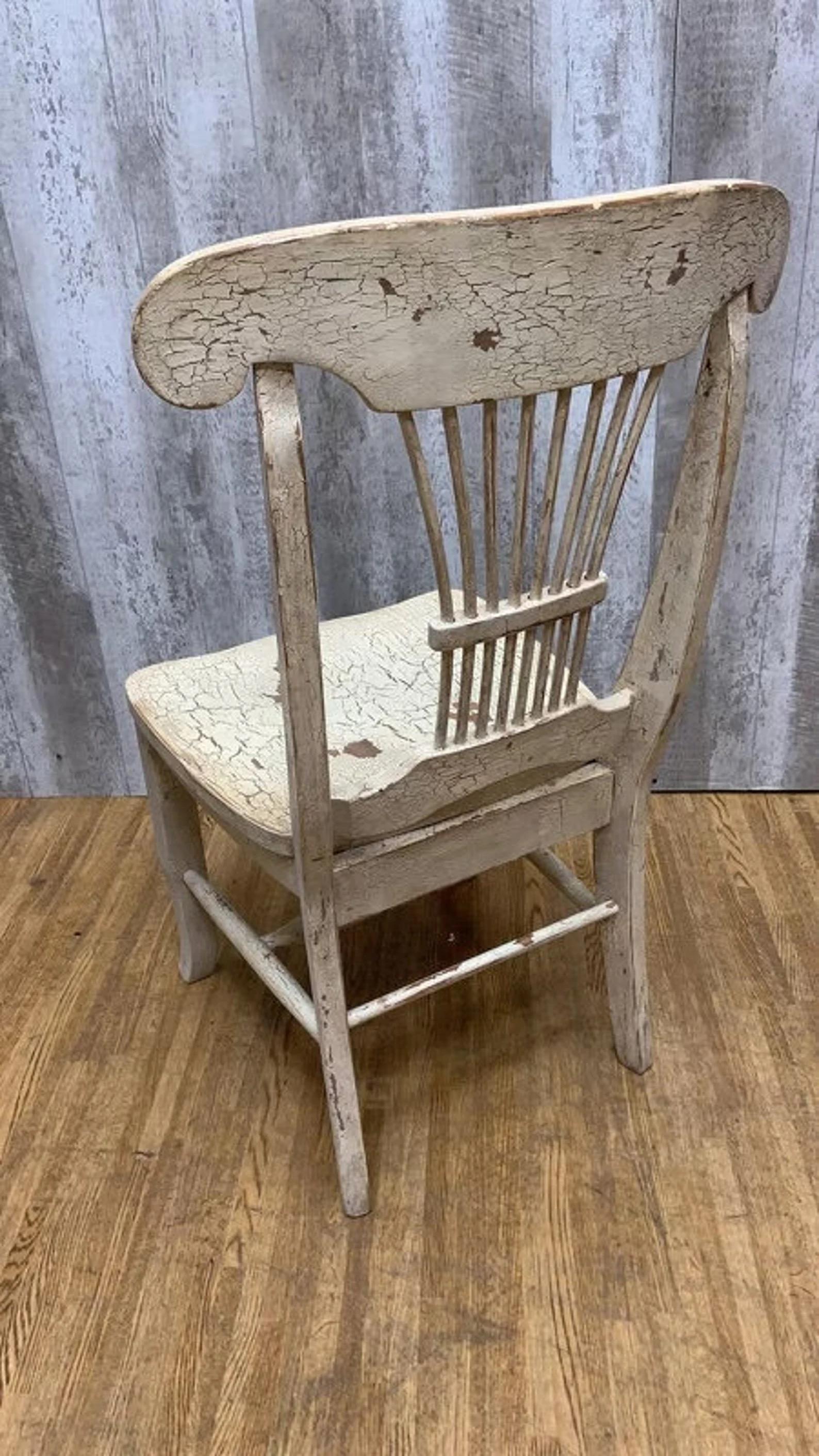 Sedie da pranzo vintage in stile rustico - set da 5 in vendita 1